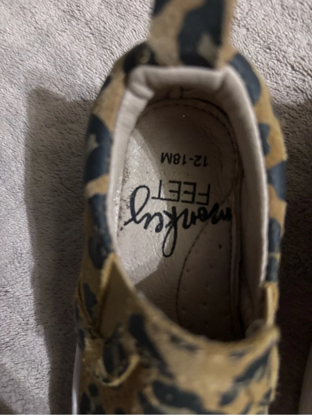 2 Pair-Monkey Feet Slip-On Shoes- Leopard and Donut Designs- EUC